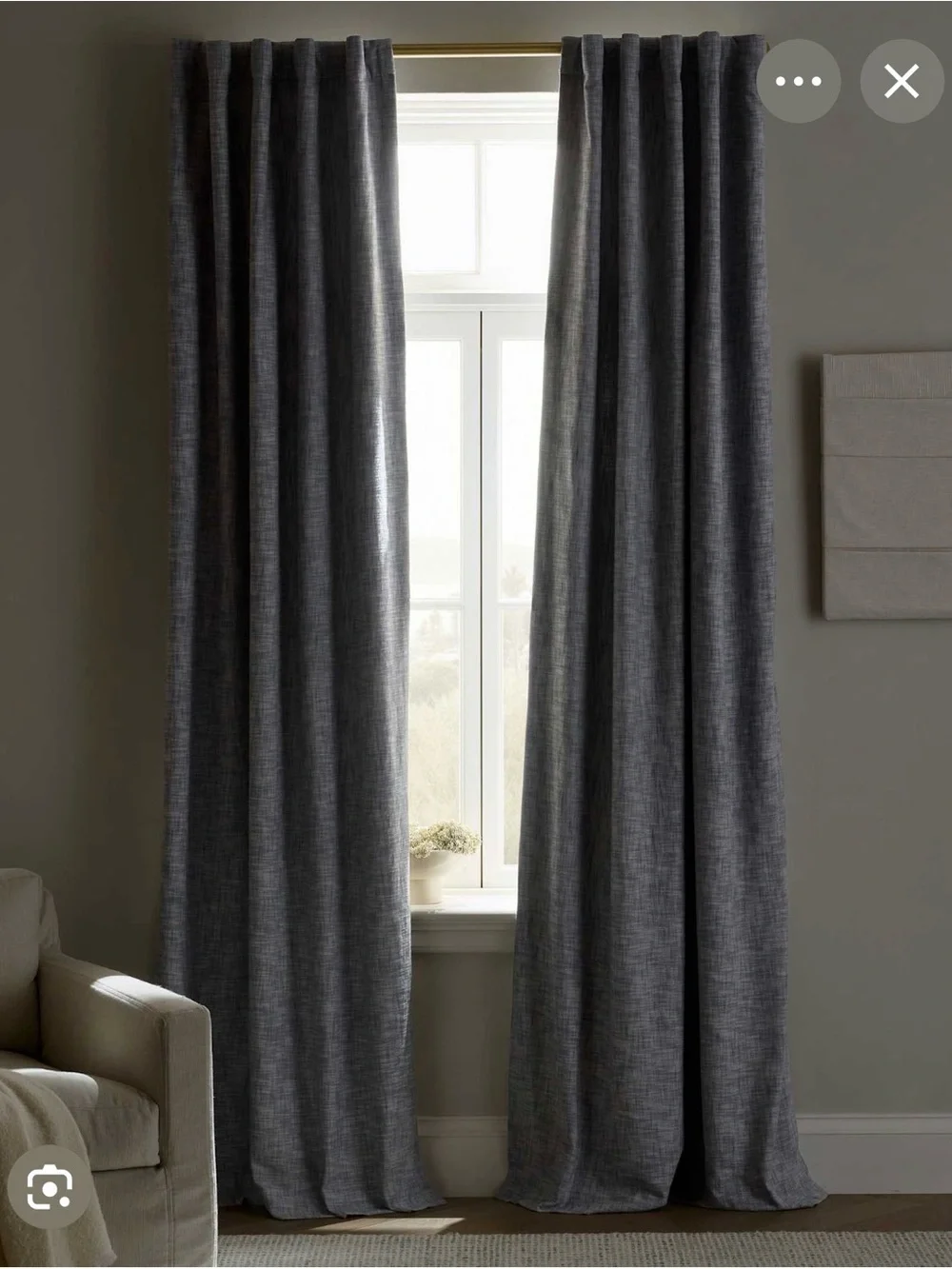 Quince Textured Cotton Room Darkening Curtain Panel